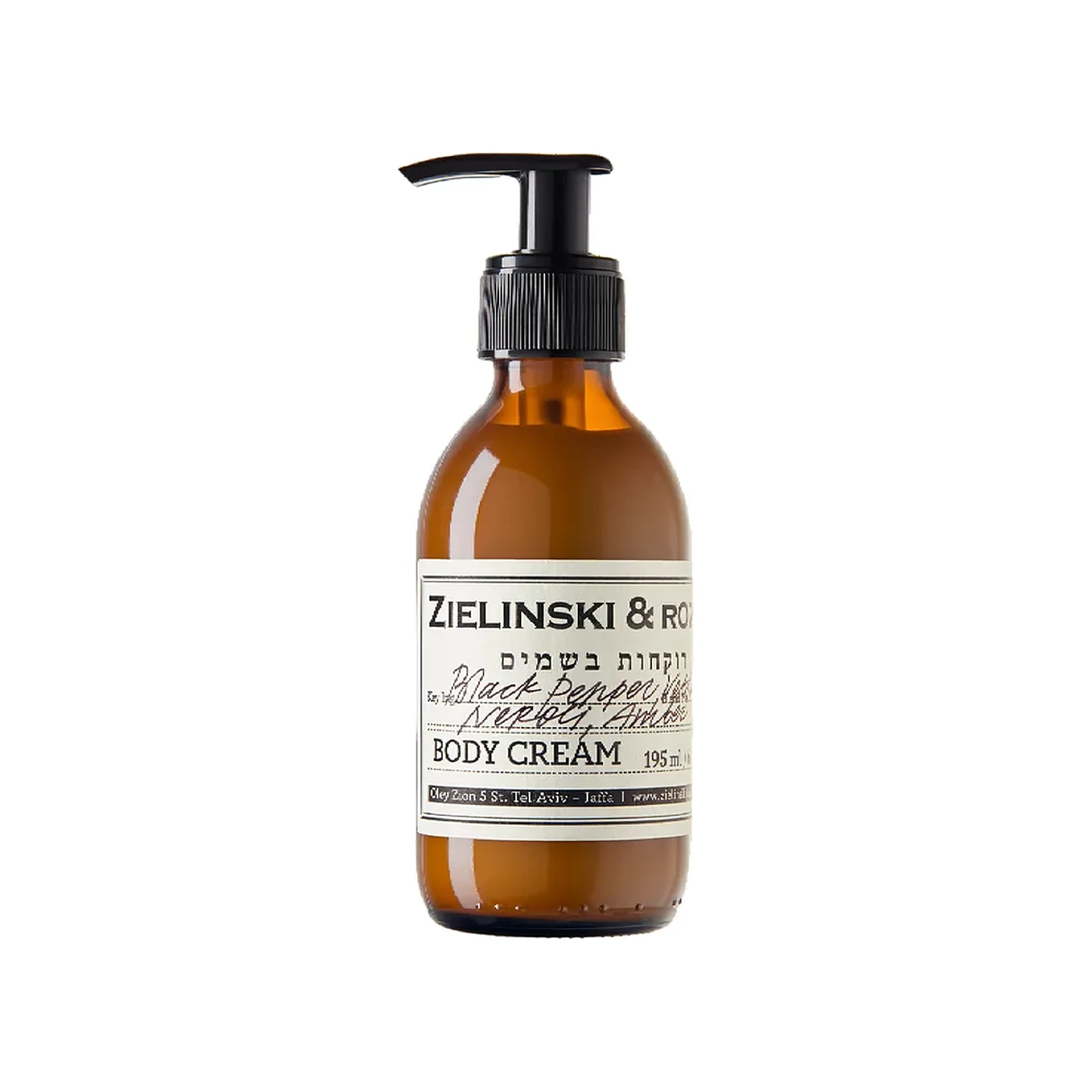 Zielinski & Rozen Black Pepper, Vetiver, Neroli, Amber Body Cream 200 мл