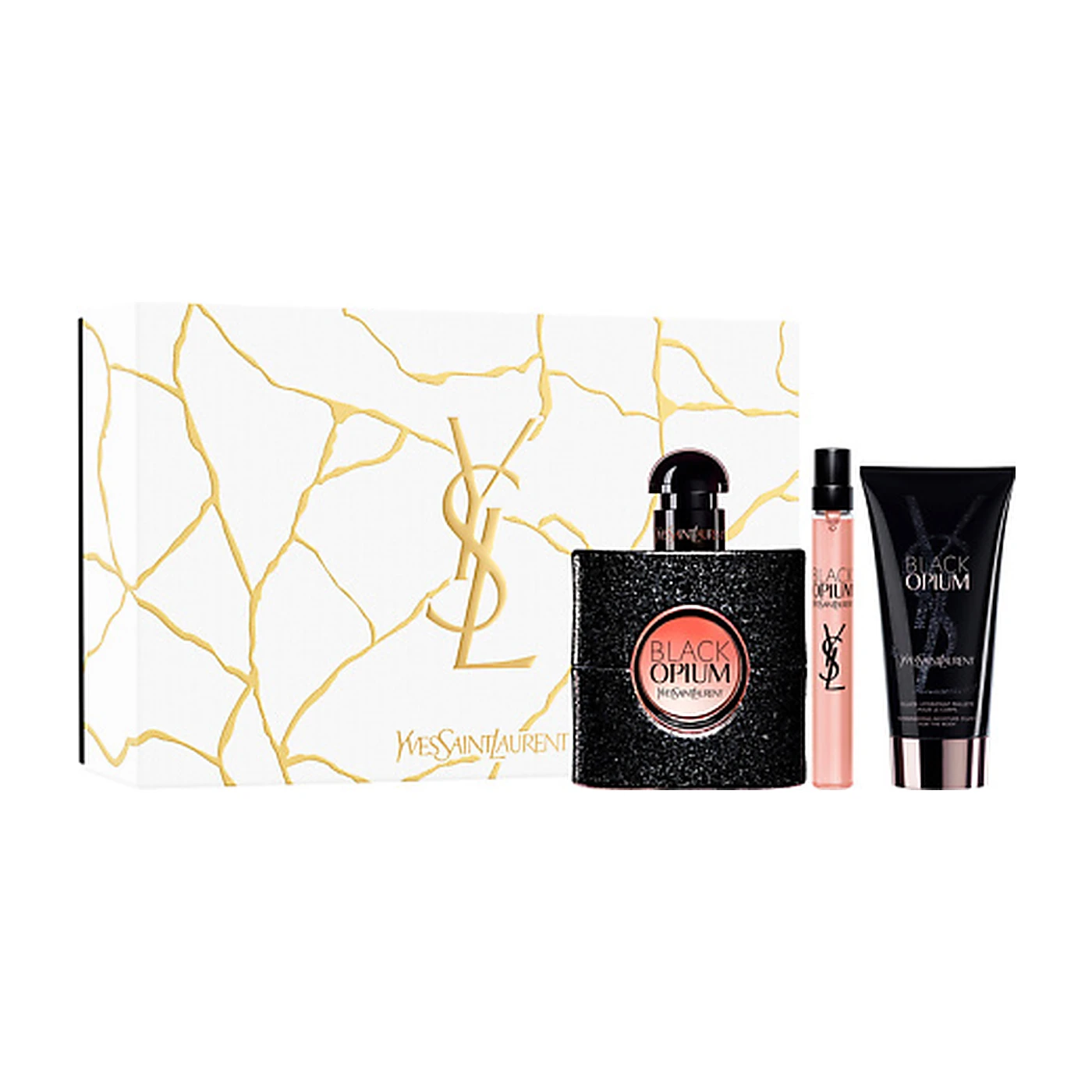 Black Opium Gift Set — EDP 50 ml + EDP 10 ml + Body Fluid 50 ml
